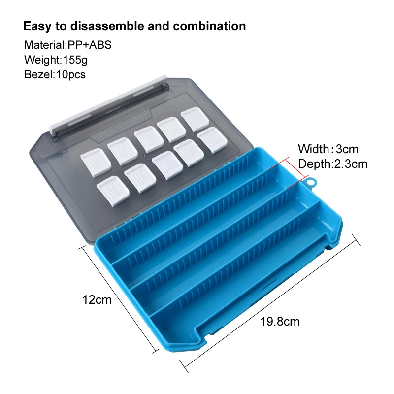 Fishing Box Plastic Fisherman Tackle Box Bait Container Hook Lure Tool Case Box Accessories Storage Supplies Organizer for Carp - imagen 3