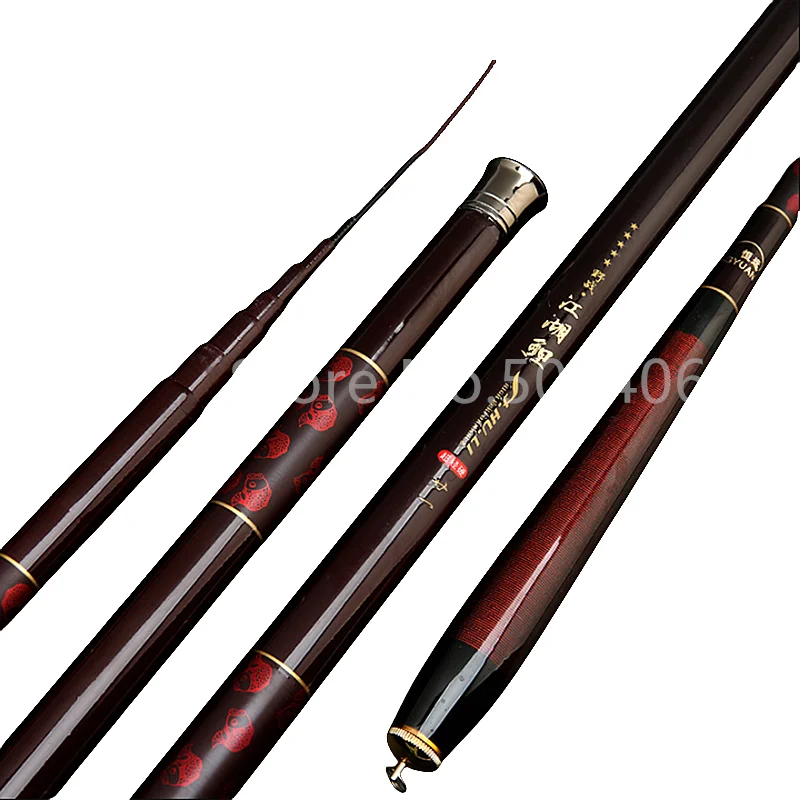Caña de pescar telescópica de fibra de carbono súper dura para carpa, accesorios de pesca de 3,6 M/3,9 M/4,5 M/5,4 M/6,3 M/7,2 M