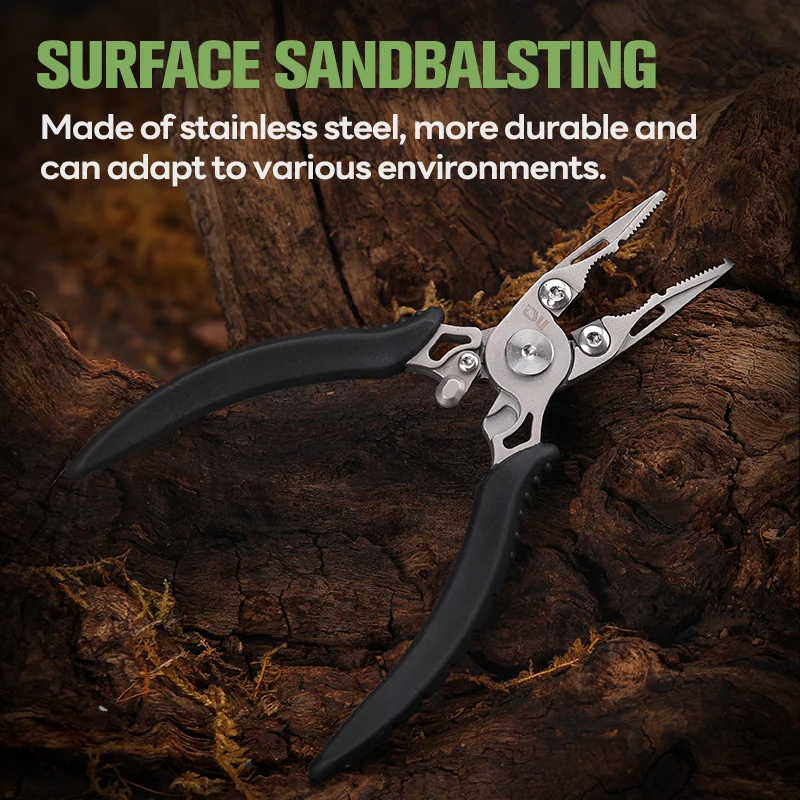 TSURINOYA-Alicates de pesca RS-1084, 13cm, 50g, tijeras de pesca multifuncionales de acero inoxidable, juego ligero, aparejos de Cortador de línea de pesca - imagen 3