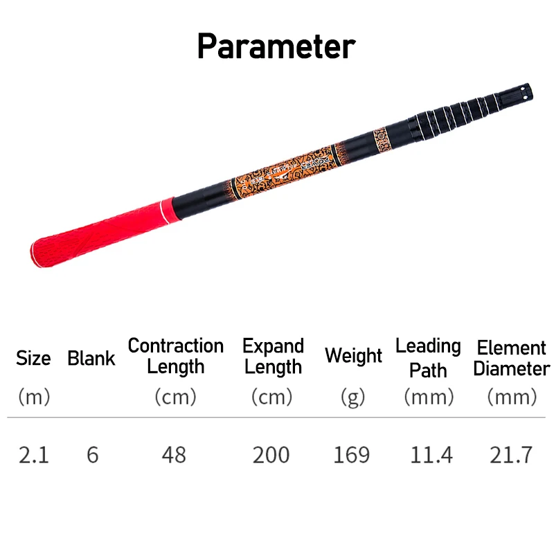 Red de pesca telescópica de 2,1 m, caña de red de aterrizaje de pesca portátil, red de pesca de fibra de carbono, herramienta de aparejos de pesca de mango largo - imagen 2