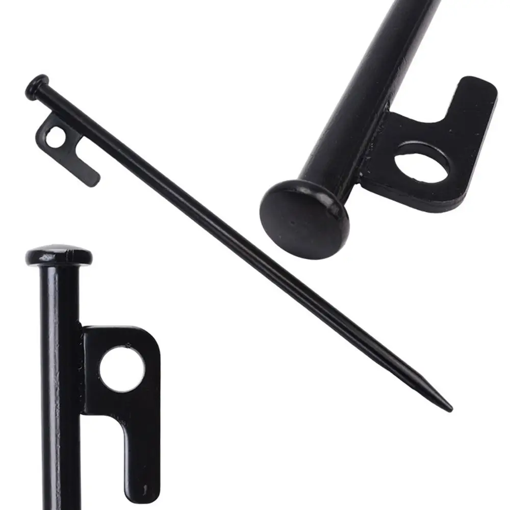 4 Uds. De clavos para tienda de campaña de acero forjado de alta resistencia con bolsa de almacenamiento, clavos para acampar al suelo, 20/25/30/40cm