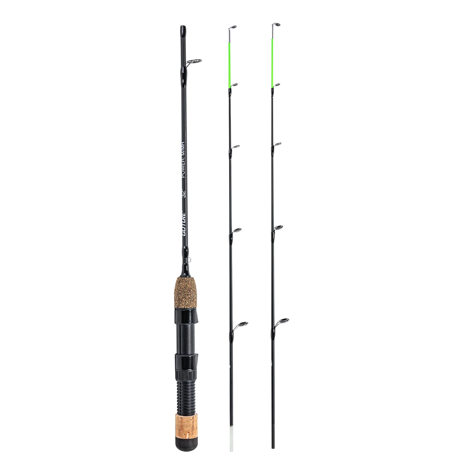 Goture Caña de Pesca en Hielo IM6 con Mango Corcho – Dos Puntas