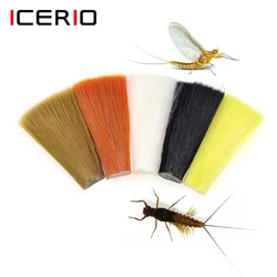 ICERIO Fibras de nailon cónicas para ninfas secas y húmedas, colas Mayfly, Material para atar moscas, colas de fibras ultrafinas de nailon, Material sintético