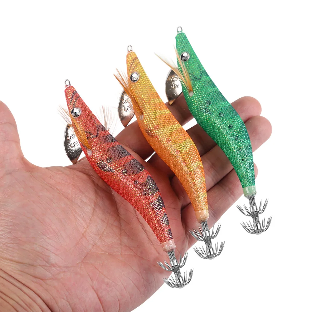 Cebo de calamar FSDZSO 2,5 #   3.0 #   3.5 #   Señuelos de Jigging artificiales, anzuelos fuertes de hundimiento lento, pesca en el mar, pulpo, sepia luminosa EGI - imagen 2