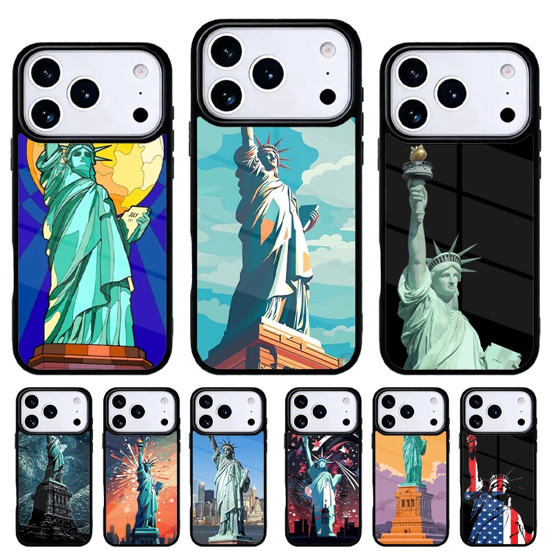 Funda Estatua de la Libertad para iPhone 17 16 15 14 Pro Max
