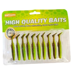 Señuelo de Pesca Suave Swolfy de 6.5cm/7.5cm con Cola en T, Atracción Duradera para Pesca de Lubina, Lucio, Lucioperca en Agua Dulce y Salada