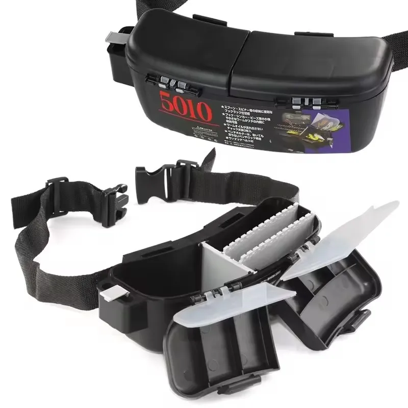 Caja de pesca de cintura WEIHE con cinturón para actividades de pesca al aire libre, caja de aparejos, estuche de almacenamiento de pesca - imagen 5