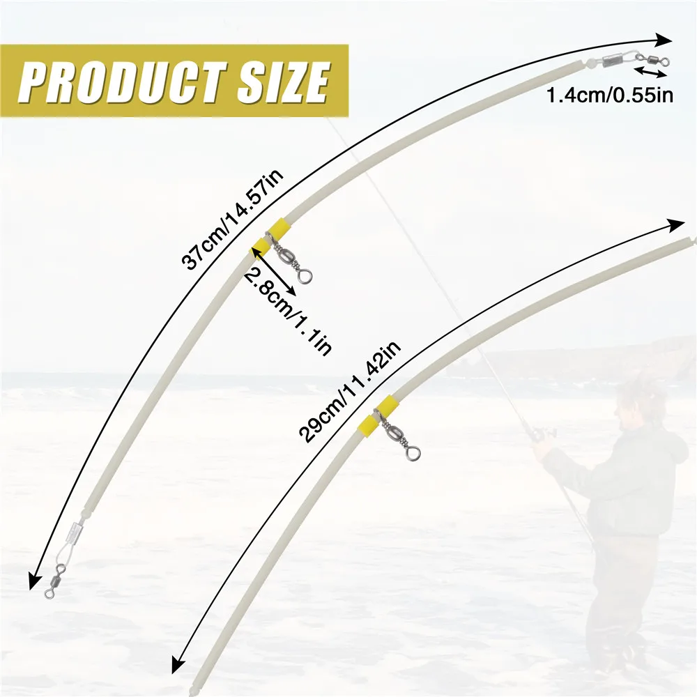 Línea de guía de pesca de 20/40 piezas, cable giratorio de 3 vías en forma de T, luminoso, aparejo de pesca para surf - imagen 2