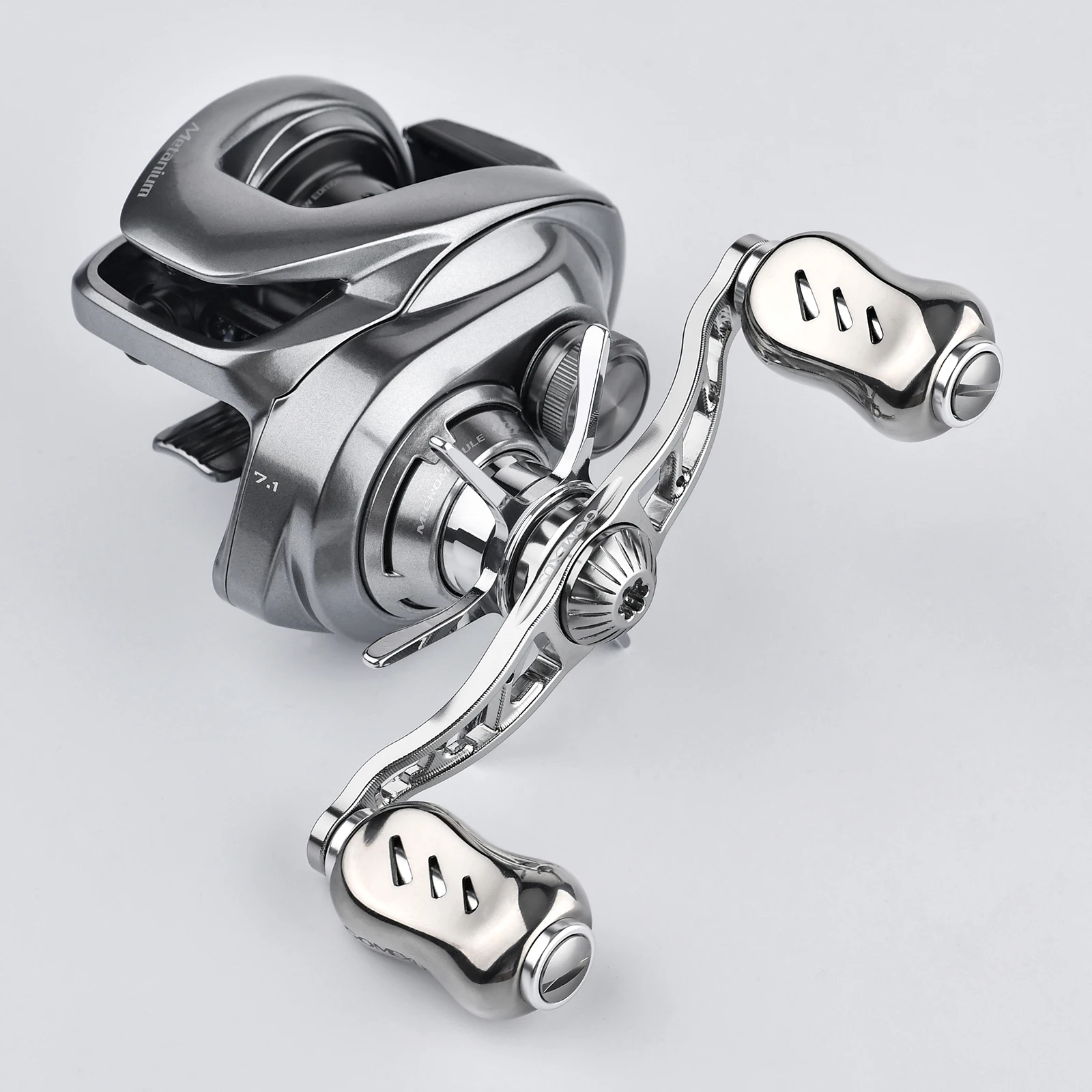 Mango de carrete Gomexus de 90mm con perilla de titanio de 22mm para Shimano Tranx Curado Aldebara DC BFS Metanium Calcutta Conquest Baitcaster - imagen 3