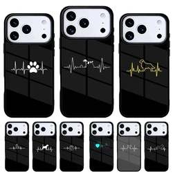 Funda iPhone diseño latido corazón perro – 17 16 15 14 13 Pro Max