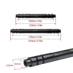 Adaptador buje 12mm a 9mm – Eje pasante aluminio para bicicleta