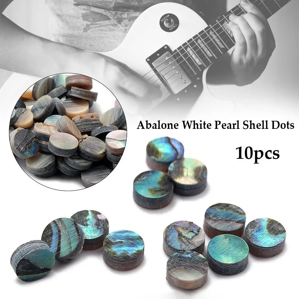10 stks 2/3/4/5/6*2mm Onderdelen Gitaar Fretboard Toets Parel Shell Dots Abalone Inlay Dots Abalone Dots Interpunctie Punt - imagen 3