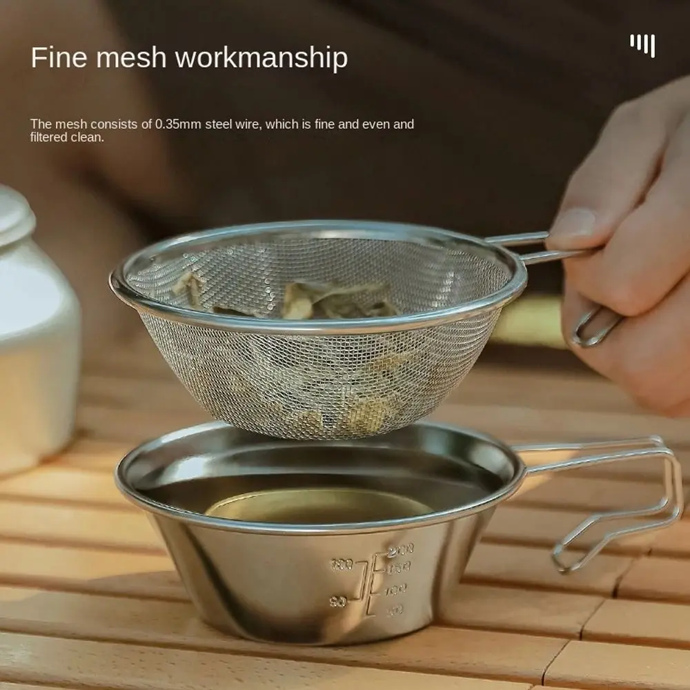 Utensilios de Camping de mano, tazón de red, utensilios de cocina, colador de aceite, colador de red, tazón, colador, vajilla al aire libre - imagen 5