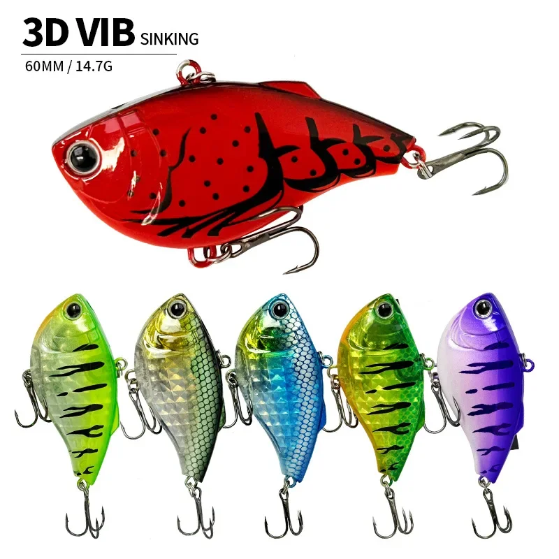 Señuelos de Pesca hundidos VIB, Crankbait sin labios, Wobbler, Jerkbait, cebo duro Artificial para trucha, lubina, equipo de Pesca Isca - imagen 4