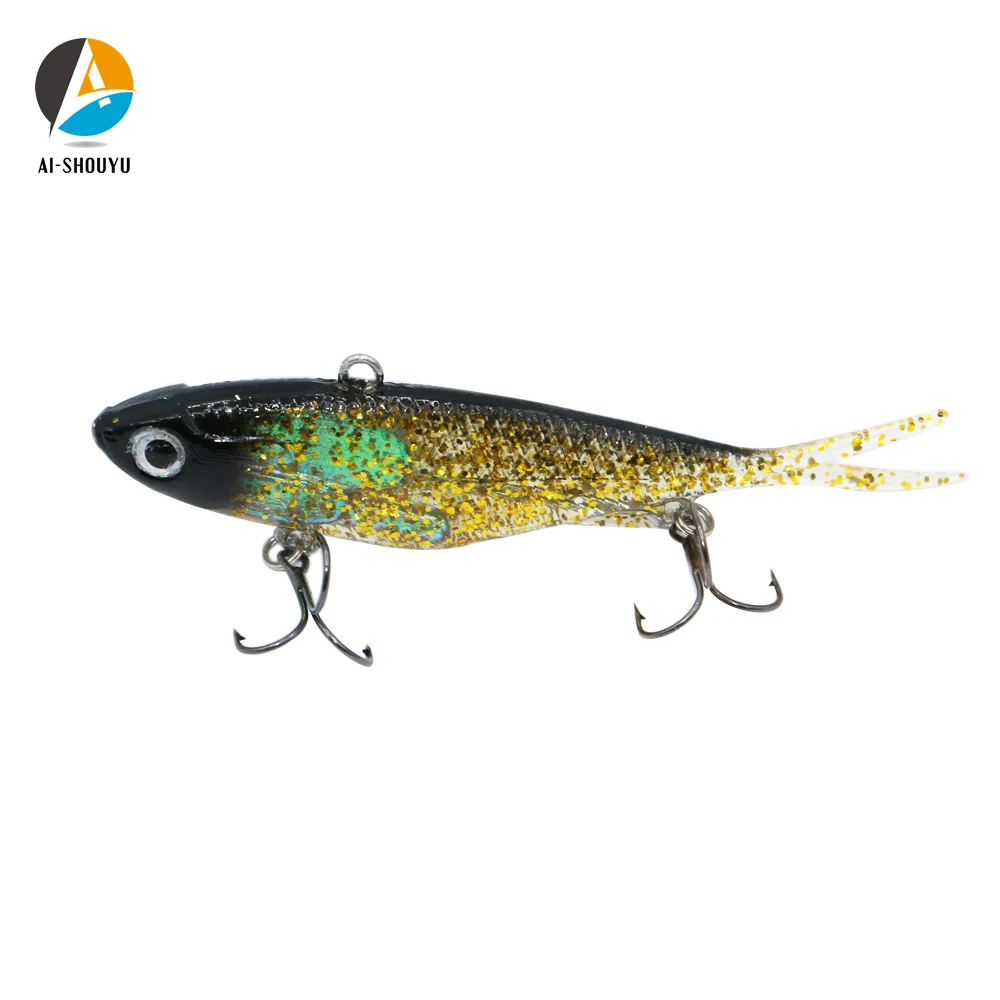 Señuelo pesca en hielo Wobbler de silicona suave 11,5 cm AI-SHOUYU - imagen 4