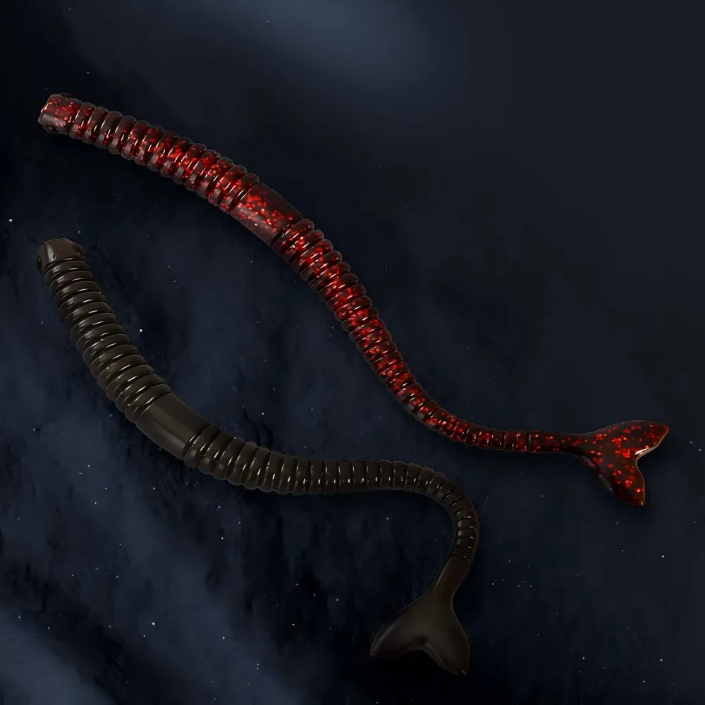 ZUKIBO-señuelo de pesca de hundimiento lento, 4/2,6/1,3g, 125/105/85mm, cebo suave, gusanos marinos artificiales, lombriz de tierra, Swimbait, Señuelos blandos de pesca - imagen 5