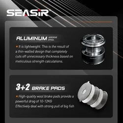 Seasir Elixir Carrete Spinning Doble Balancín – Aluminio Airdrive