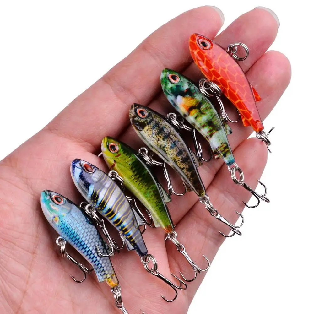 Señuelo de Pesca VIB de 42mm/4,2g, Wobbler de ojos 3D de todas las capas, cebos artificiales de plástico duro, aparejos de Pesca de carpa Crankbait, 1 unidad - imagen 4