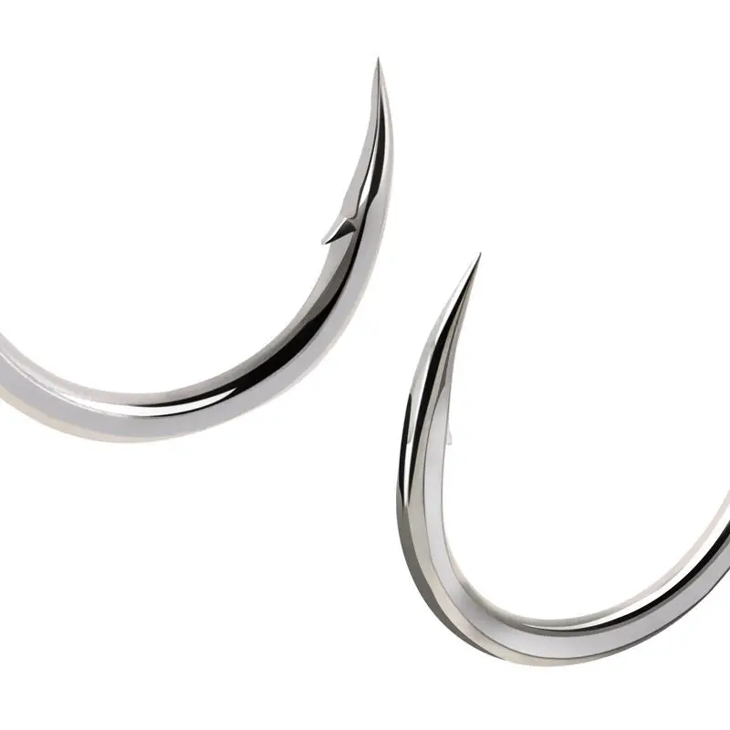 ZYZ anzuelos de ayuda de plantilla de pesca, línea de acero inoxidable, tubo luminoso, pluma, anillo sólido, Jigging, aparejos de pesca de barco, 2 uds./lote - imagen 5