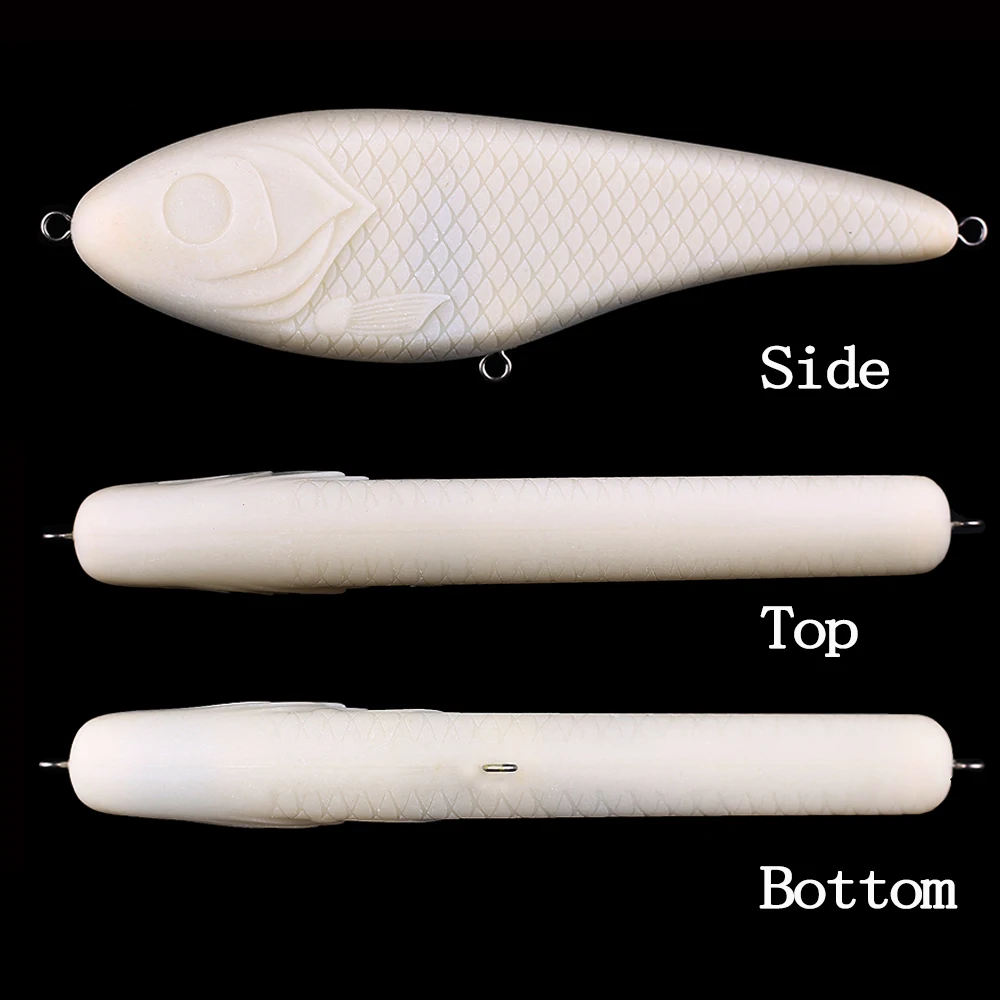Chan'sHuang-Cebo en blanco sin pintar, 5 piezas, 15cm, 74,5g, sonajeros de hundimiento, deslizamiento, Jerkbait, aparejos de señuelo de pesca artificiales hechos a mano - imagen 3
