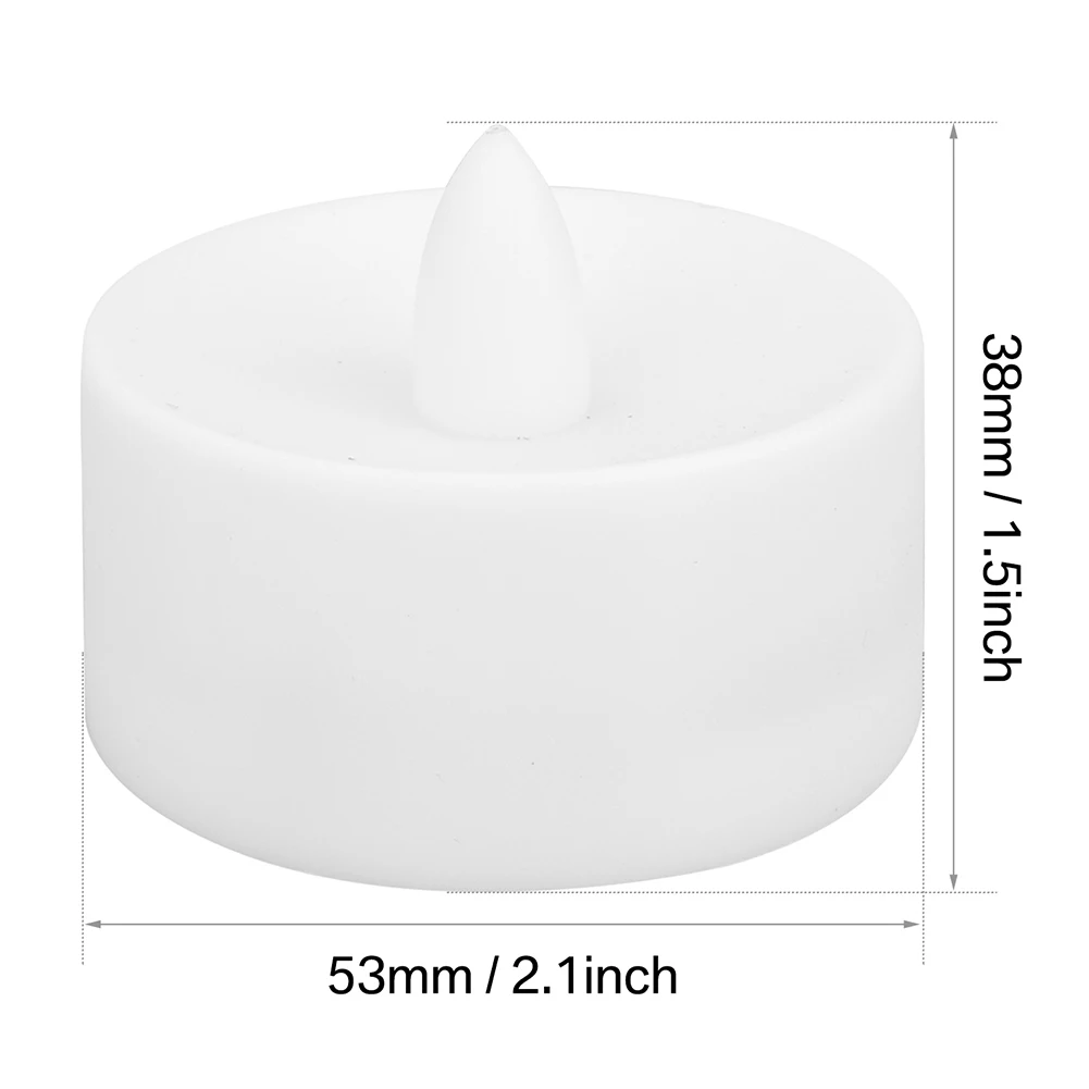Luces de té Led sin llama con batería parpadeante remota, velas LED de 53x38mm, vela eléctrica para iluminación de té de boda y Navidad - imagen 5