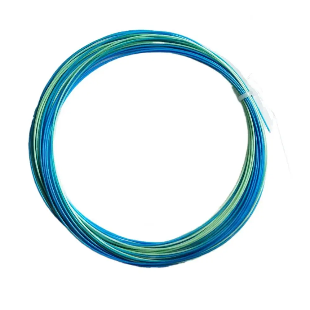 Un alambre circular azul y verde