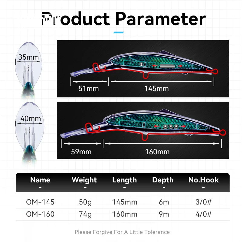 Señuelo de pesca de mar Minnow flotante Kingdom, 50g, 145mm, 74g, 160mm, curricán, fundición lejana, Wobbler Artificial, cebo duro, Jerkbaits de pesca - imagen 3