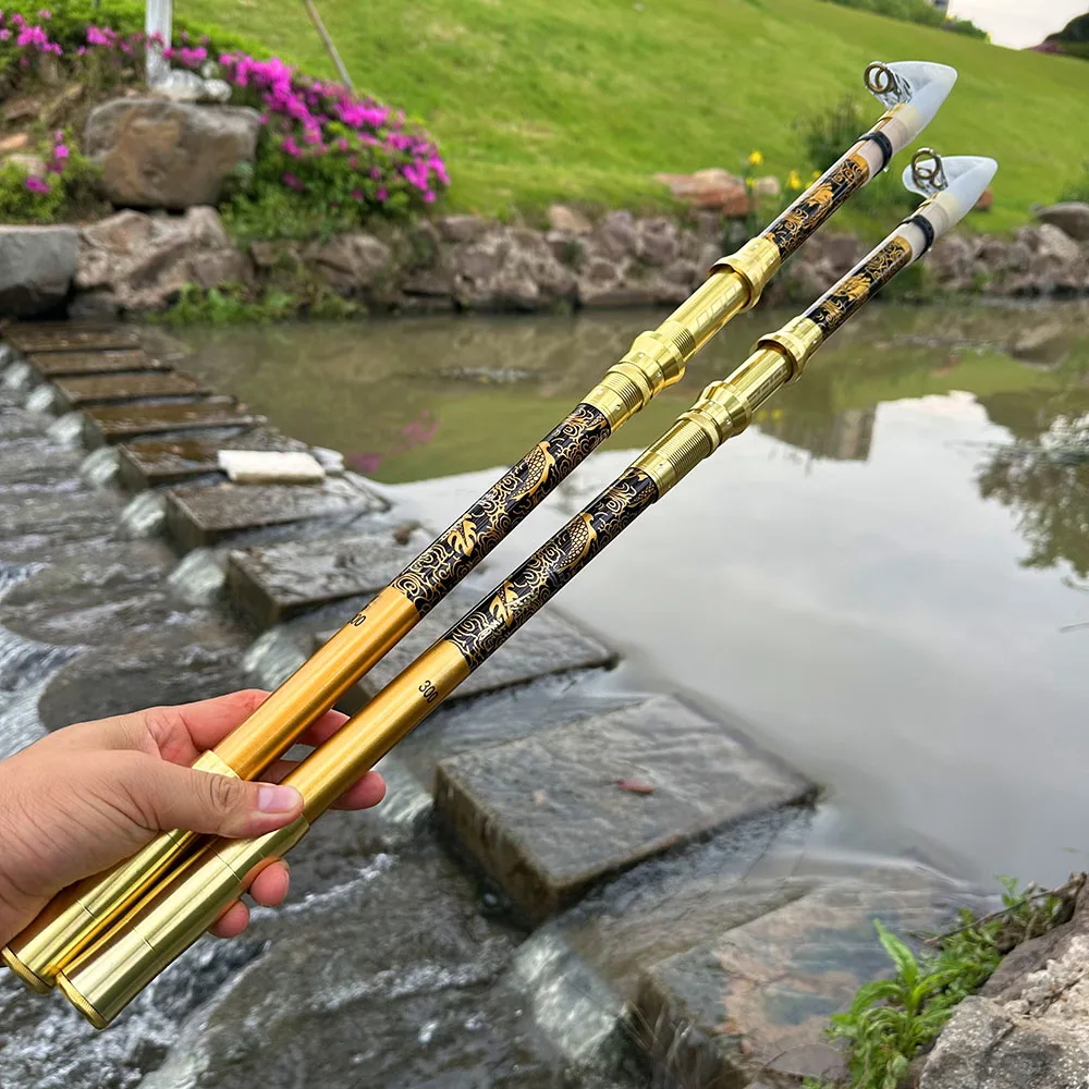 Caña de pescar telescópica giratoria, súper ligera, larga y dura, fibra de carbono, 2,1 M, 2,4 M, 2,7 M, 3,0 M, 3,6 M, caña de surf de viaje con enchufe de tierra - imagen 2