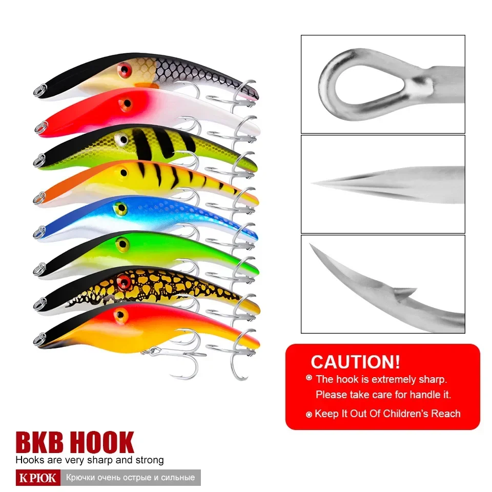 ALASICKA 14cm 43g Jerkbait duro Artificial lento hundimiento señuelos Pike cebo Jerk Wobblers aparejos de pesca manivela flotante Jerk Troll - imagen 4
