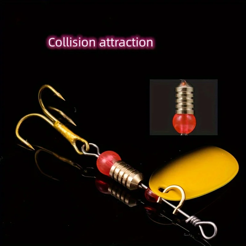 10 unids/caja Spinner cebo señuelo de pesca cuchara pluma accesorios de señuelo de agua salada anzuelo triple Metal duro señuelo Wobblers aparejos - imagen 5