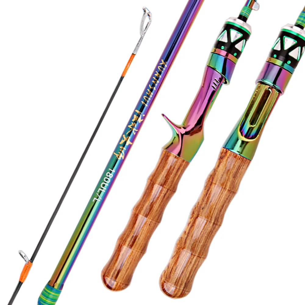 Caña de pescar con señuelo, carrete de pesca giratorio/Casting y Jigging, 1,68 m, 1,8 m - imagen 4