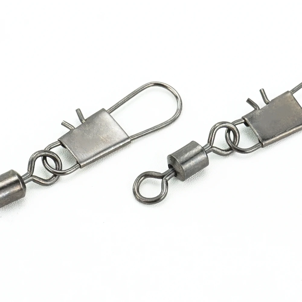 Hirisi 20 piezas pesca de carpa conector a presión de acero inoxidable pesca cambio rápido Terminal giratorio aparejos AG149 - imagen 4