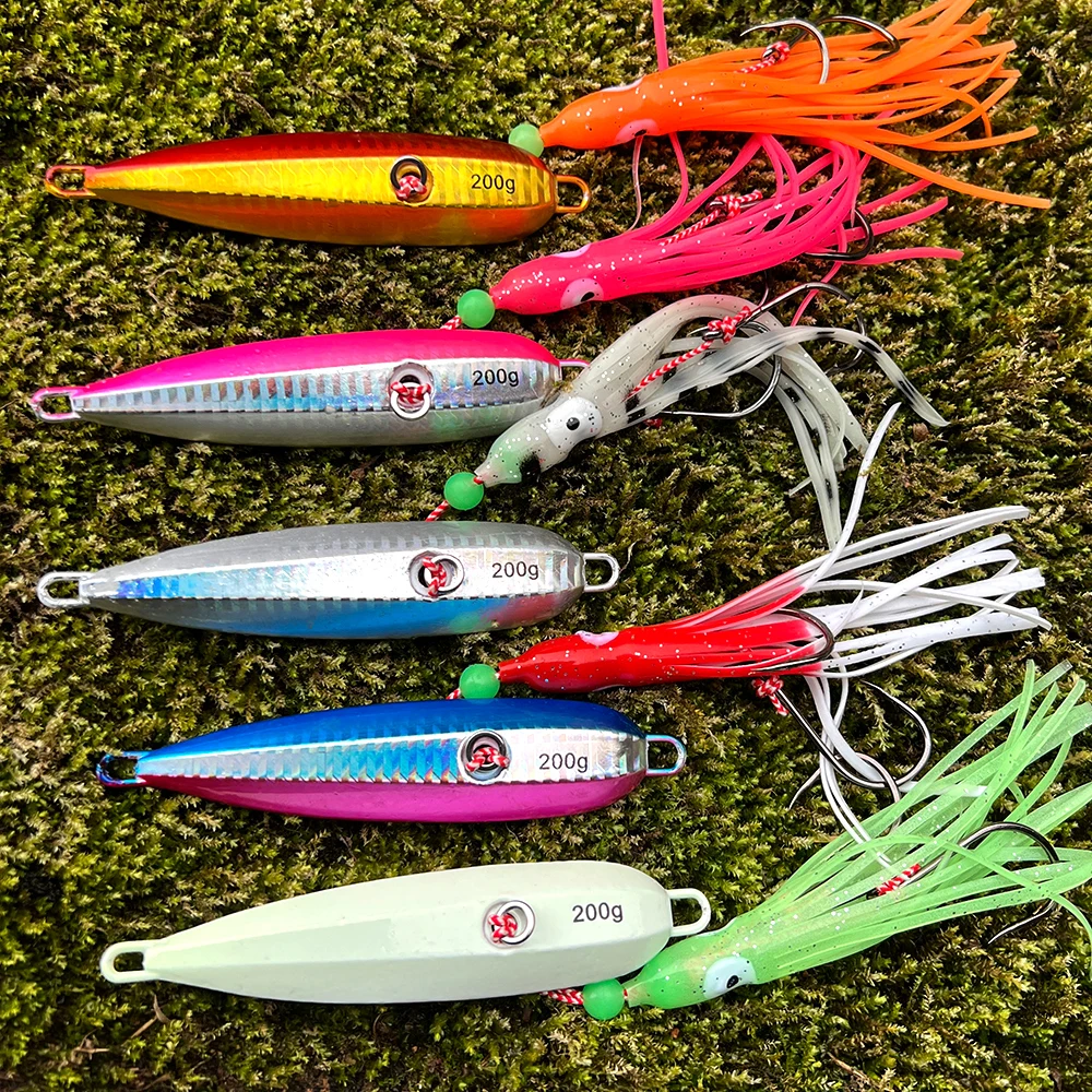 Proberos Señuelo Slow Pitch Jigging luminoso con anzuelo doble - imagen 4