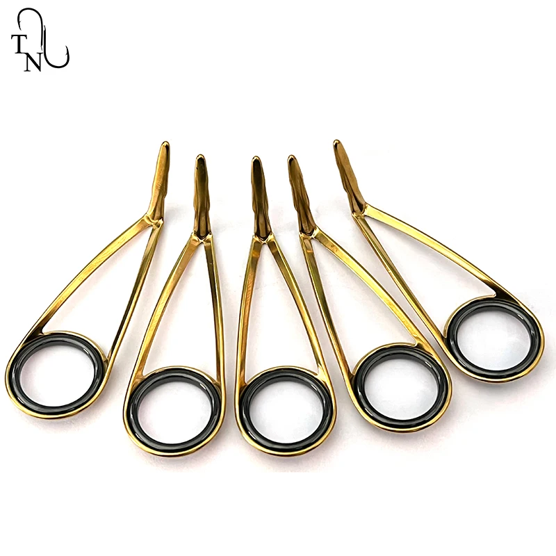 TN28 9 Uds. Un juego de guías giratorias de caña de pescar UL, anillo de cerámica de acero inoxidable, anillo guía de acero inoxidable, reparación, montaje de reajuste DIY - imagen 5