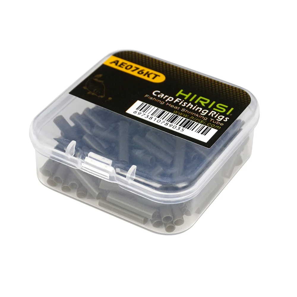 Hirisi-Kit de Tubo termorretráctil para pesca de carpa, mangas de gancho antienredos, accesorios de aparejo para el cabello Ronnie, aparejos de pesca duraderos, 100 Uds. - imagen 5