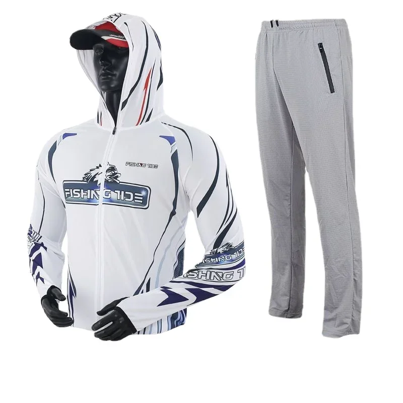 Camisa de pesca proteccion solar manga larga con capucha para hombre - imagen 4