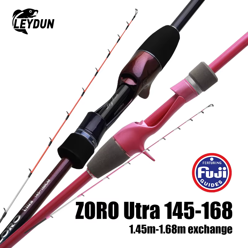 Caña telescópica ultraligera Zoro Leydun – 3 tramos Fuji
