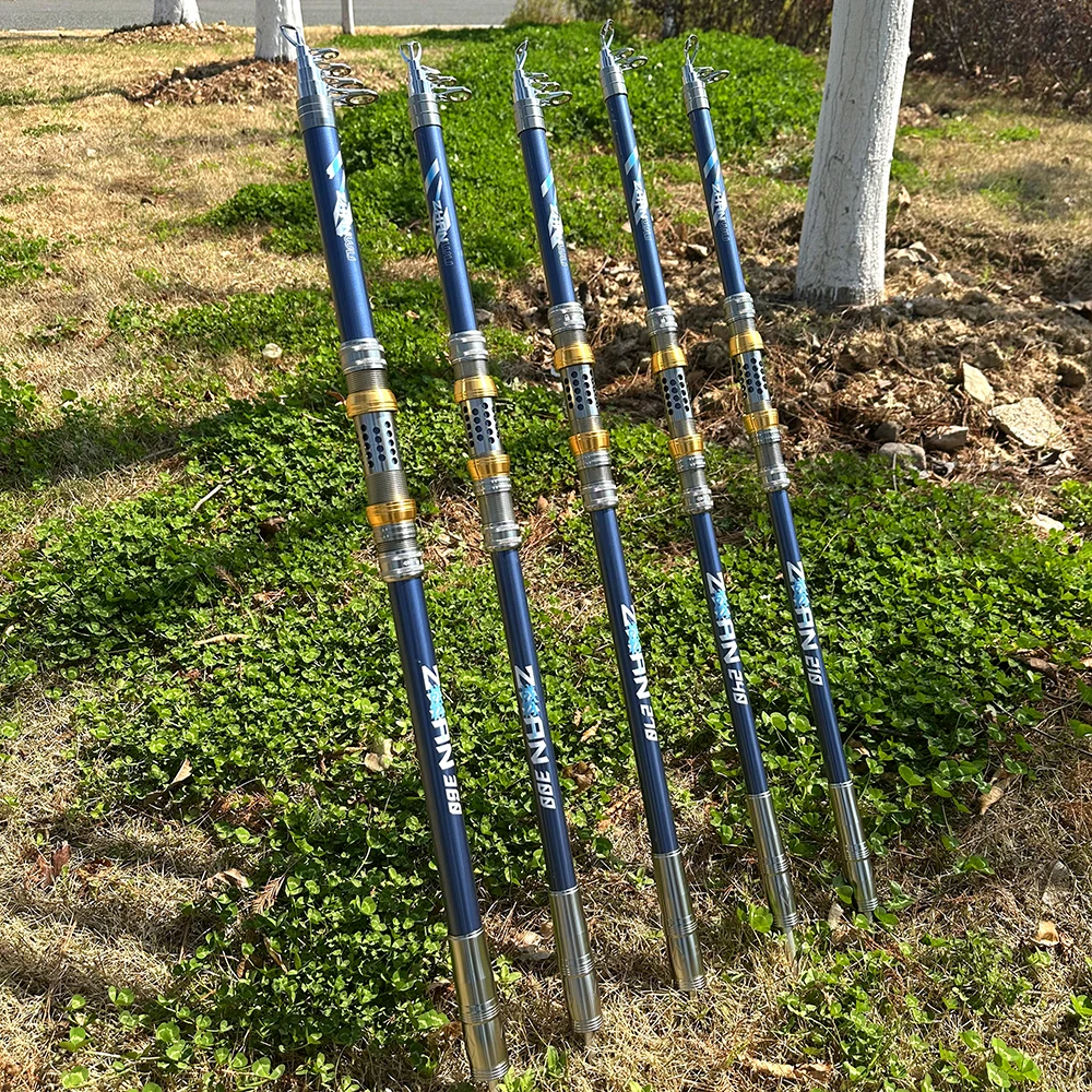 Cañas de pescar telescópicas súper duras, 2,1 M, 2,4 M, 2,7 M, 3,0 M, 3,6 M, cañas de pescar ultraligeras para carpa, caña alimentadora, aparejos de pesca con caña giratoria - imagen 2