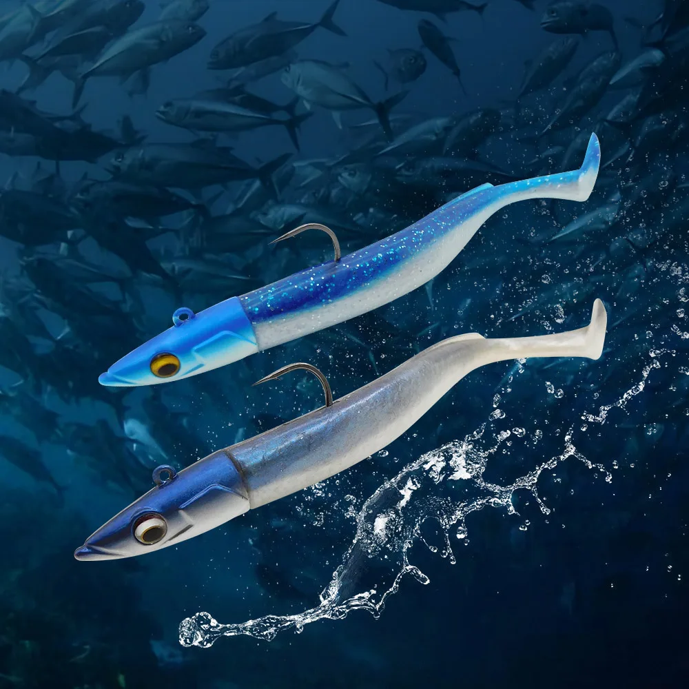 El mejor señuelo suave para pesca de lubina, cebo de pesca perfumado de 150mm y 30g - imagen 2