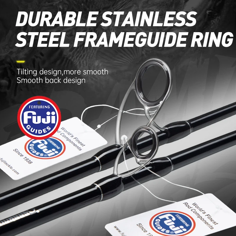 Hunthouse-caña de pescar de Jigging lento, juego de plantilla, Spinning Casting, 1,9 m M ML, anillo guía Fuji, asiento de carrete, fibra de carbono, agua salada - imagen 3