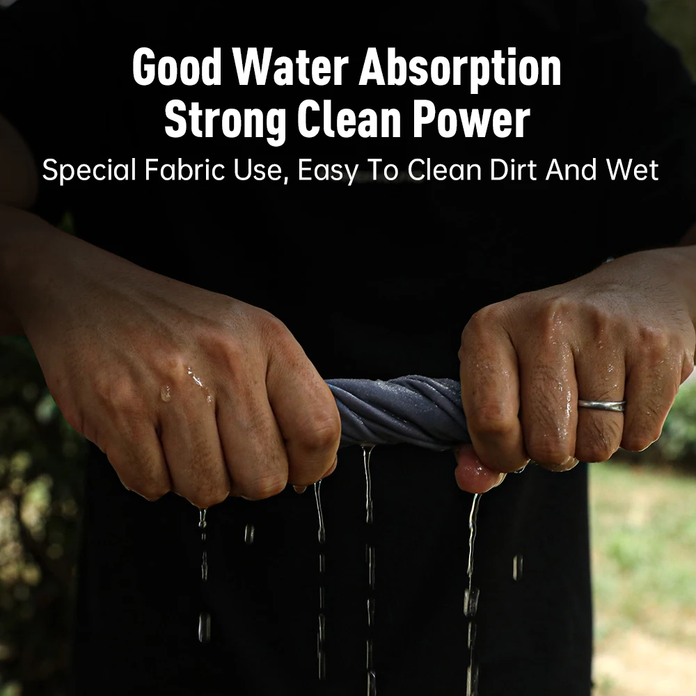 Kingdom-Toalla de pesca con hebilla, tela fina de 30x30CM para deportes al aire libre, buena tela de pesca absorbente, toallita para manos, equipo de pesca - imagen 4