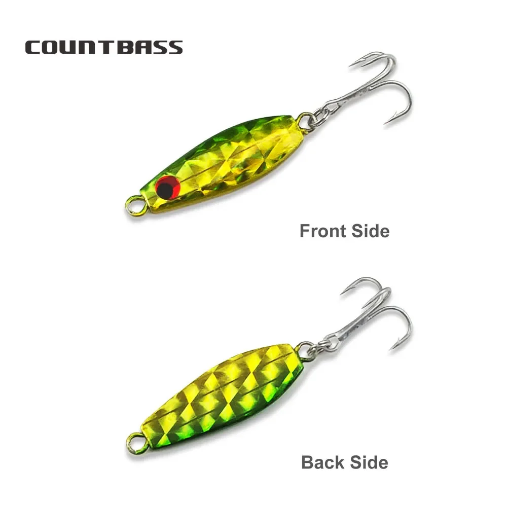 COUNTBASS 3PCS 7g 1/4oz Mini plantillas de pesca japonesas con anzuelo triple, micro señuelos metálicos - imagen 3