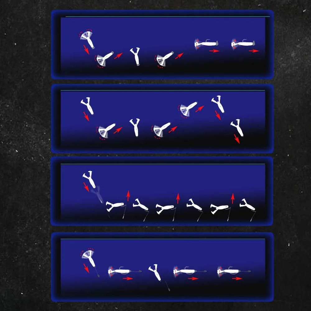 D1-señuelo suave de pesca de carpa, accesorio de 53MM, 2G, 10 piezas, Predator, cebo de agua dulce, leurre souple, jigging Action para Lucio, Pecsa - imagen 5