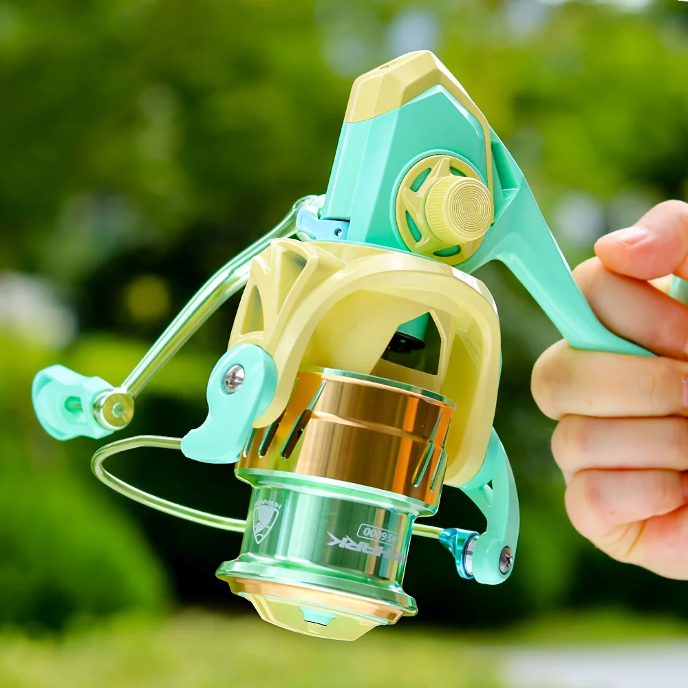 BAKAWA nuevas carretes de pesca de alta calidad rodamientos de color macarrón 4 + 1 rueda giratoria serie 3000 6000 accesorios de pesca de carrete de carpa - imagen 3