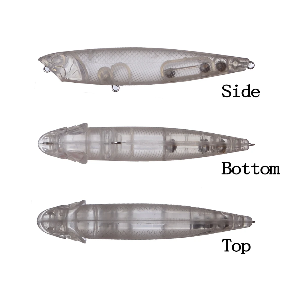 Chan'sHuang 20 piezas cebo en blanco sin pintar 4,5g/13,9g Topwater Gills-Out Popper señuelo de pesca Artificial - imagen 3