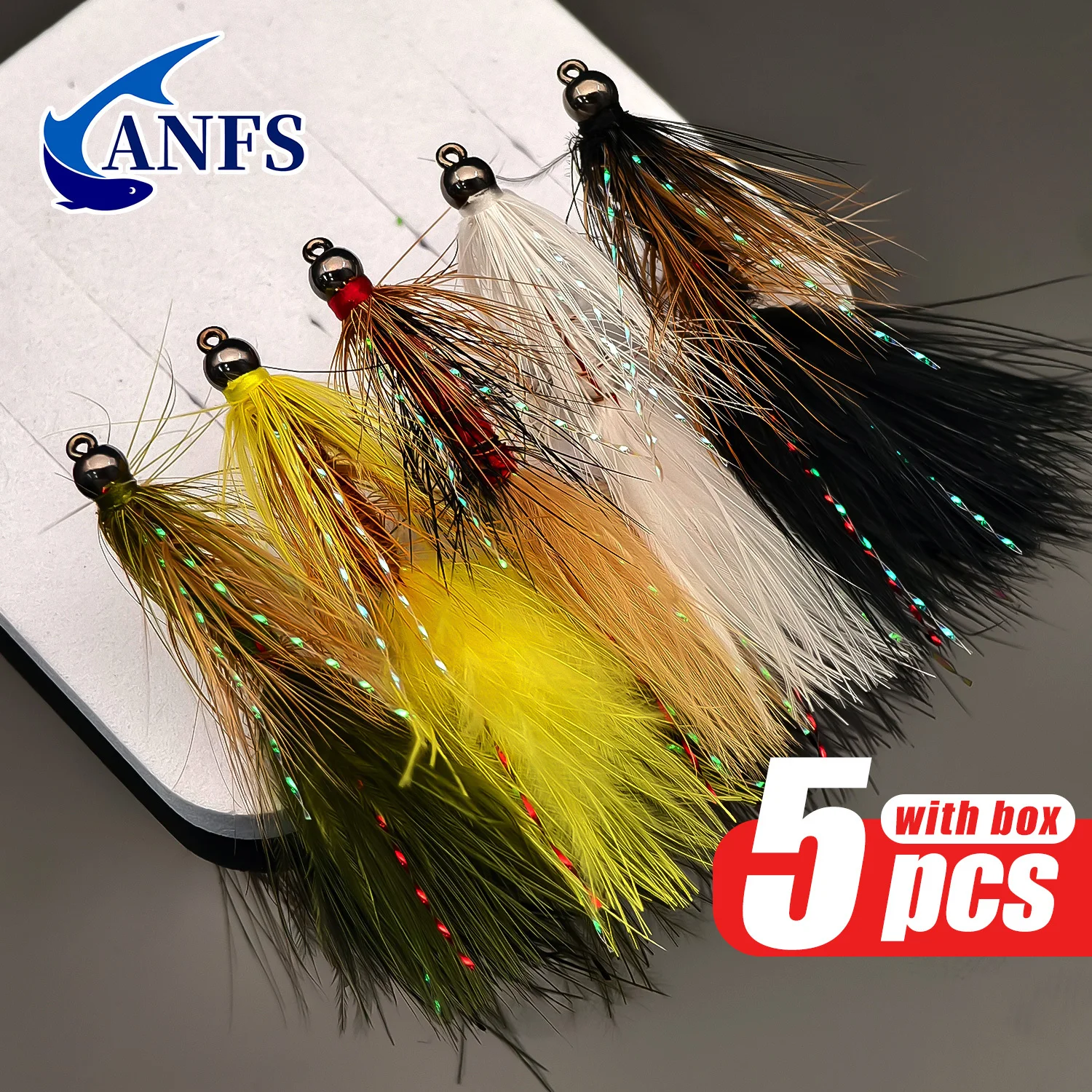 ANFS cuentas de cobre lanoso para mosca Bugger Streamers