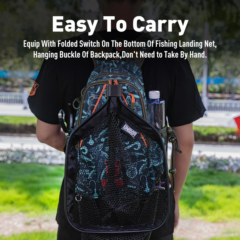 Kingdom-red de pesca plegable de aleación de aluminio, poste de red de aterrizaje, equipo de pesca con mosca plegable, redes de señuelo para invierno, herramienta de pesca - imagen 4