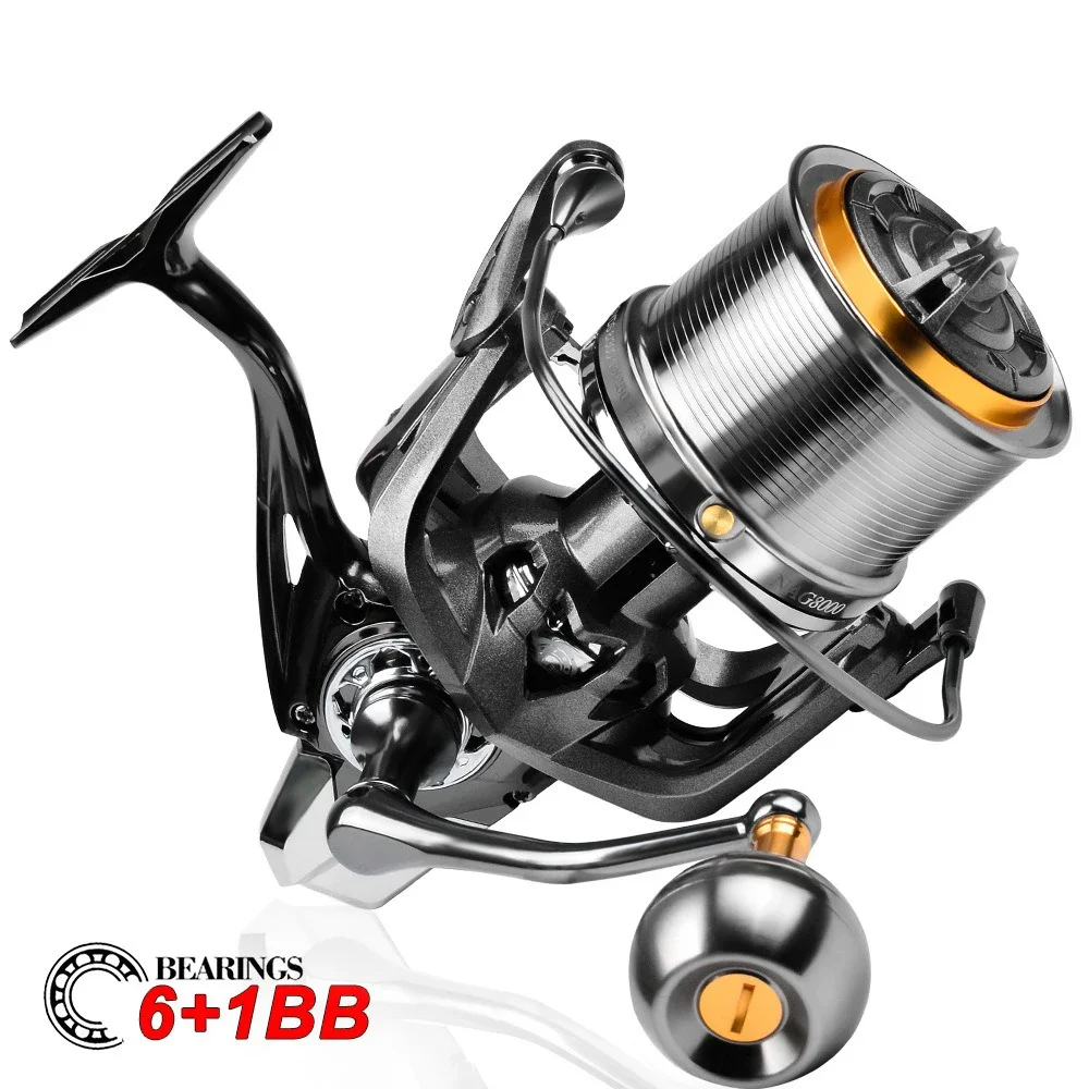 Carrete Spinning 8000S – 18 kg, 4,8:1, ideal para pesca en alta mar