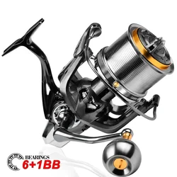 Carrete Spinning 8000S – 18 kg, 4,8:1, ideal para pesca en alta mar