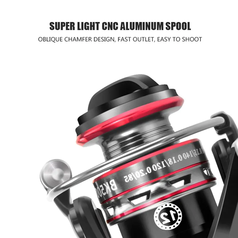 Carrete de pesca Huidiao 500-800 carrete giratorio rodamiento de acero inoxidable carrete de pesca giratorio 8KG máximo para pesca en el mar pesca de carpa - imagen 4